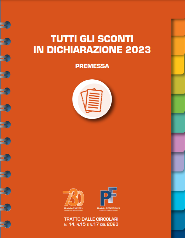 TUTTI GLI SCONTI IN DICHIARAZIONE 2023